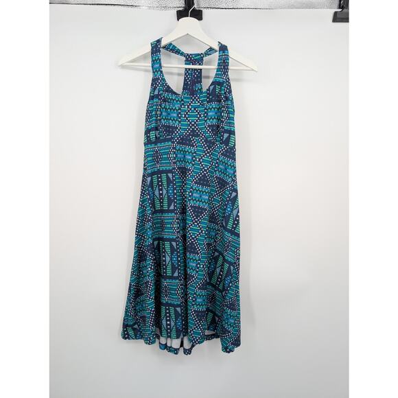 Prana Aztec Geometric Racerback High Low Sundress Built in Bra Women's Small - Picture 1 of 7